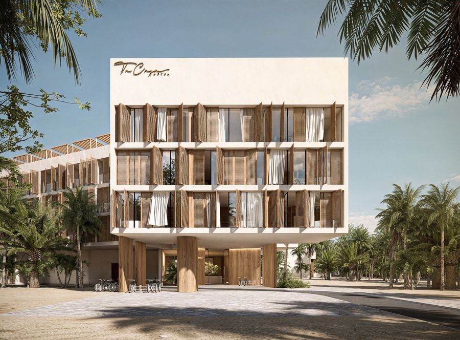 Hotel front entrance, artist's impression