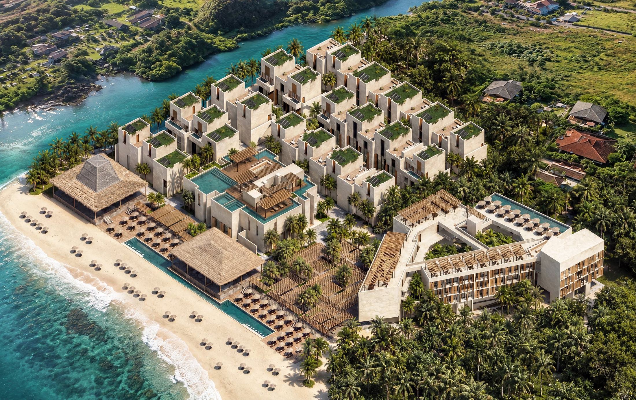 Hotel Tu Casa architectural aerial view